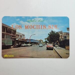 Los Mochis Mexico Travel Souvenir Vintage Street Scene Postcard‎